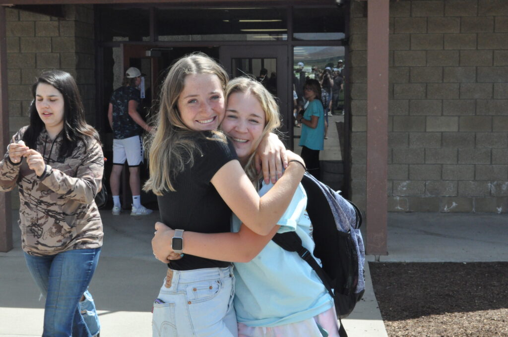 high school girls sharing a hug sunnyside washington